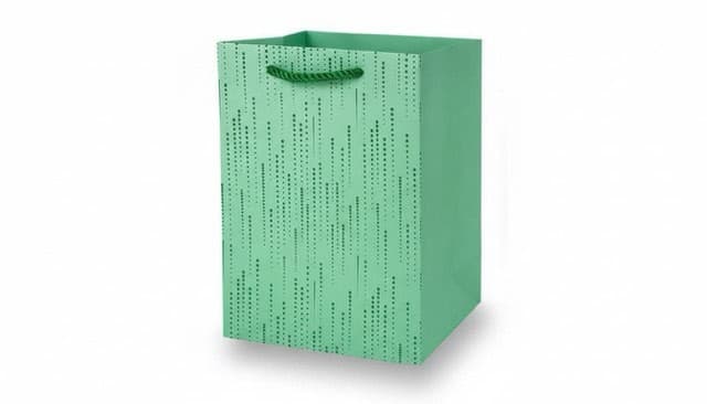 Zelená dárková papírová taška 44x31x12 cm