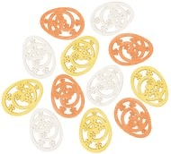 Dekorace dřevěná vajíčka 4 cm sada 12 kusů