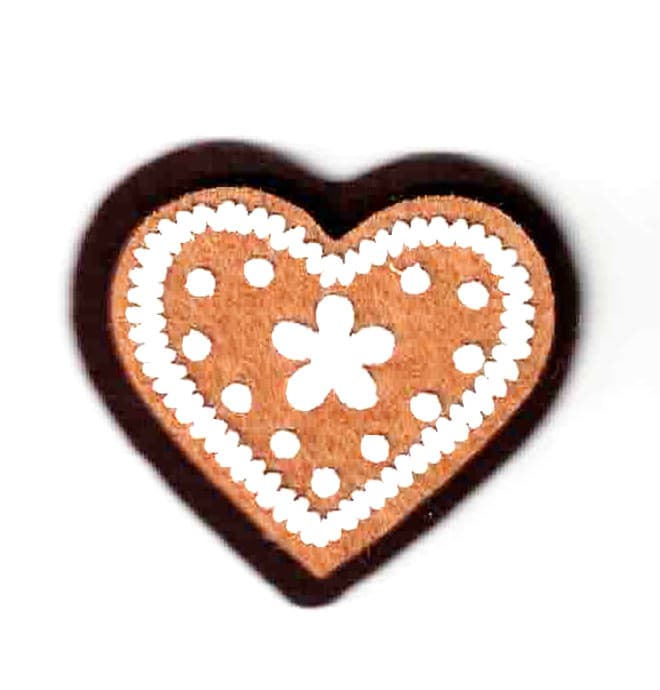 Dekorace filcová Perníček s motivem srdíčka kreativní tvoření