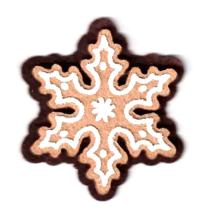 Dekorace filcová Perníček s motivem vločky pro tvoření