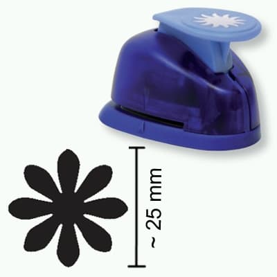 Detail otvoru děrovače Heyda kopretina 25 mm