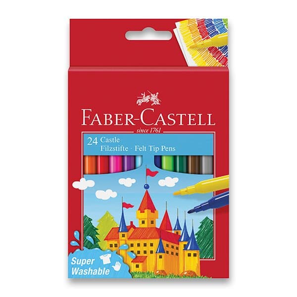 Faber-Castell dětské fixy 24 barev kulaté provedení
