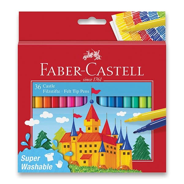 Faber-Castell dětské fixy 36 barev kulaté provedení