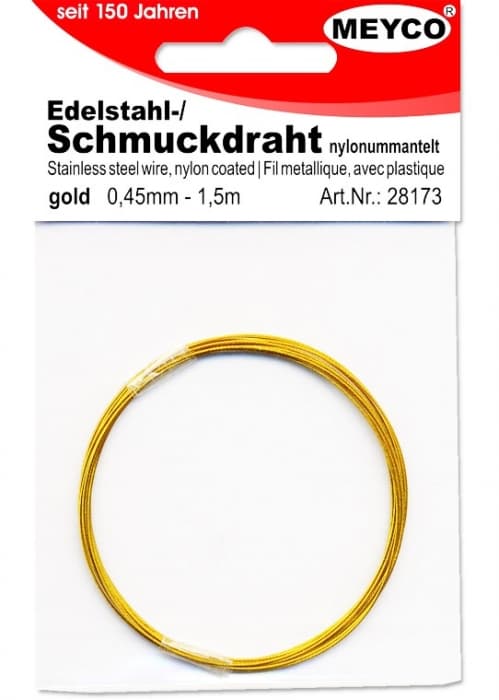 Detail mosazného drátu Meyco 0,4 mm cívka