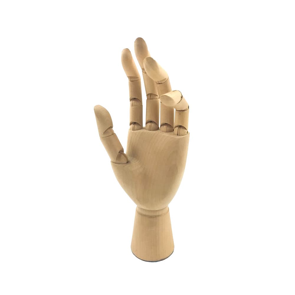 Dřevěný anatomický model levé ruky 25 cm