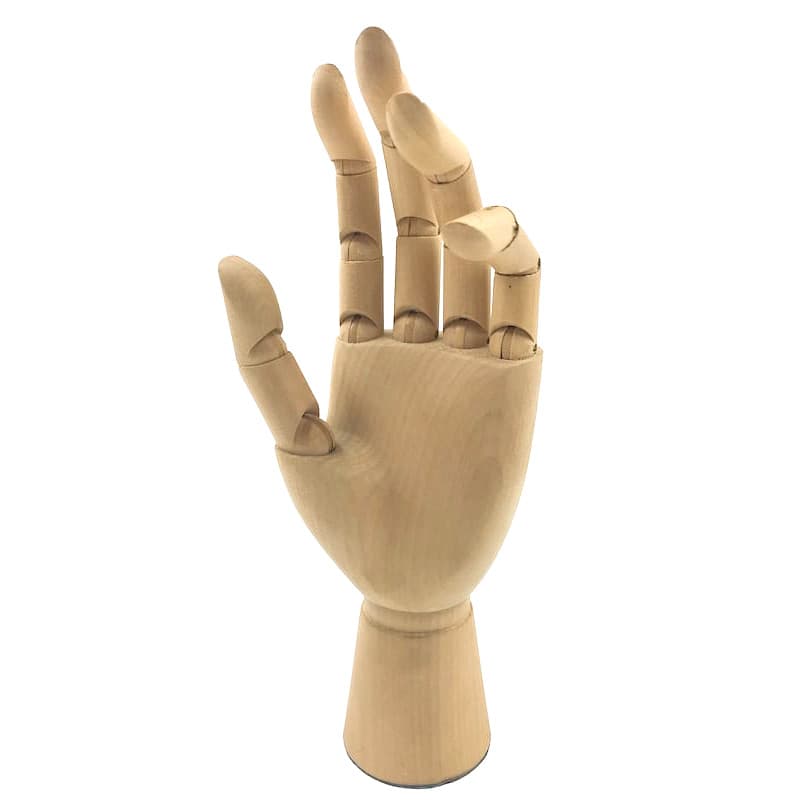 Dřevěný model ruky levá ruka 30 cm