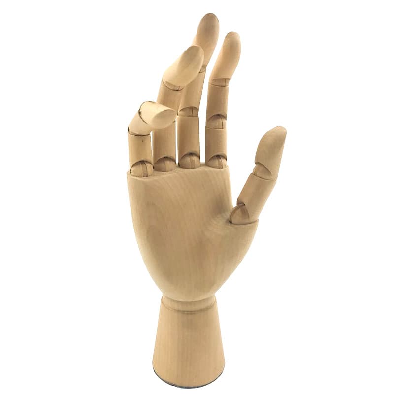 Dřevěný model ruky 30 cm pravá anatomická figurína