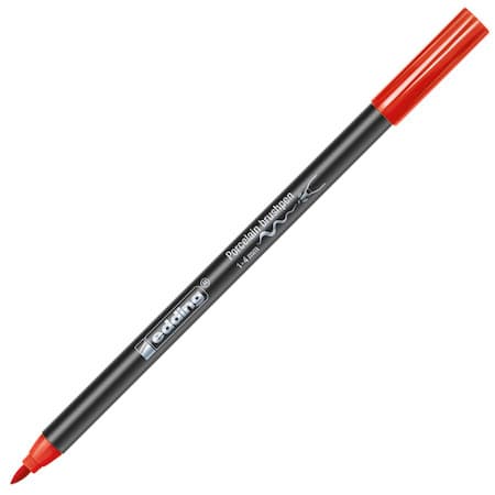 Edding 4200 fix na porcelán červený čelní pohled