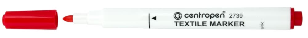 Centropen 2739 červený fix na textil 1,8 mm