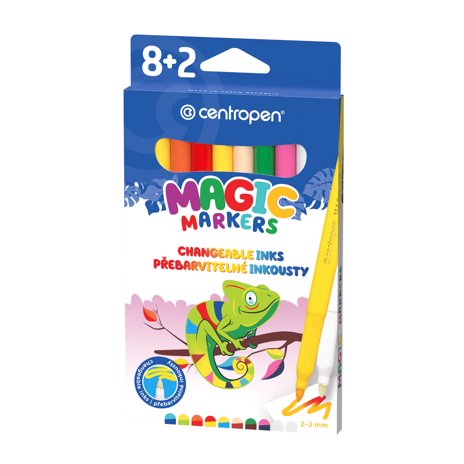 Centropen 2549 Fixy magic markers sada 8 barev plus 2 zmizíky
