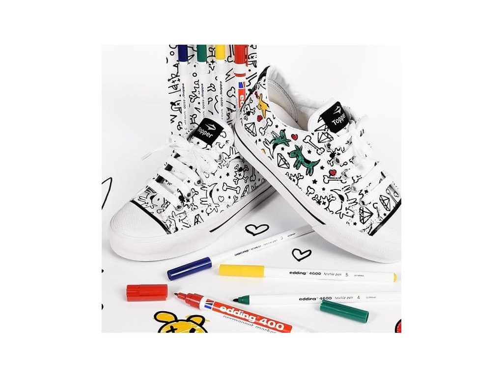 Použití fixů Edding 4600 malování na textil