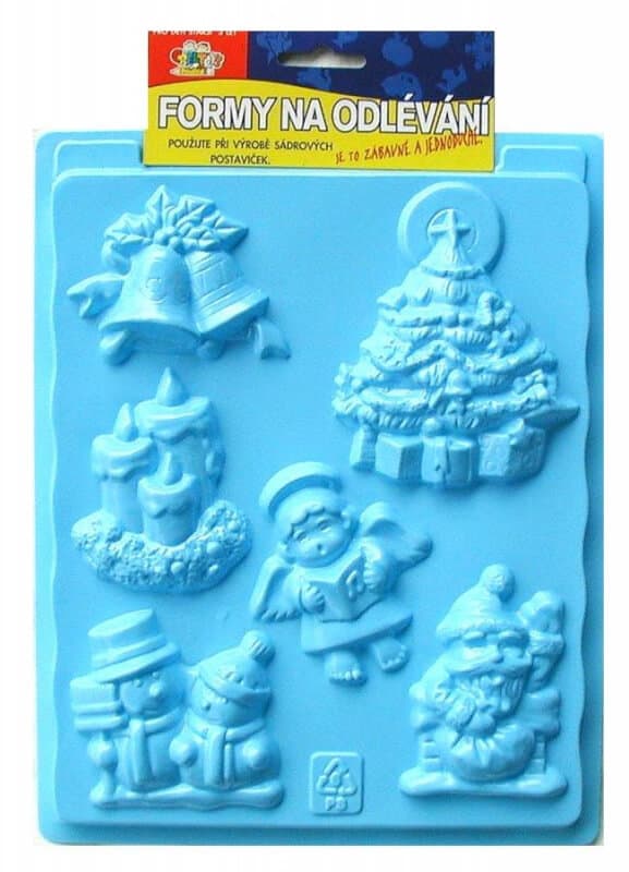 Forma na odlévání sádry 6 vánočních motivů