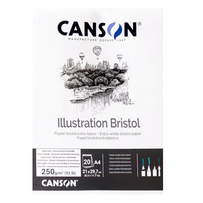 Canson Bristol blok A3 250g grafický papír 20 listů