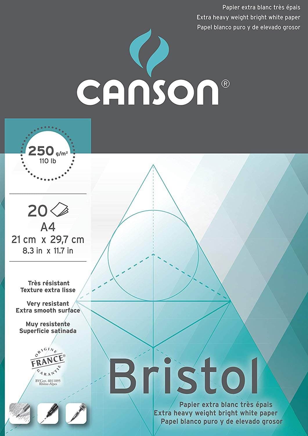 Canson Bristol blok A4 250g grafický papír 20 listů