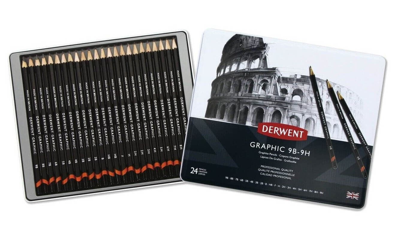 Derwent Graphic grafitové tužky sada 24 kusů