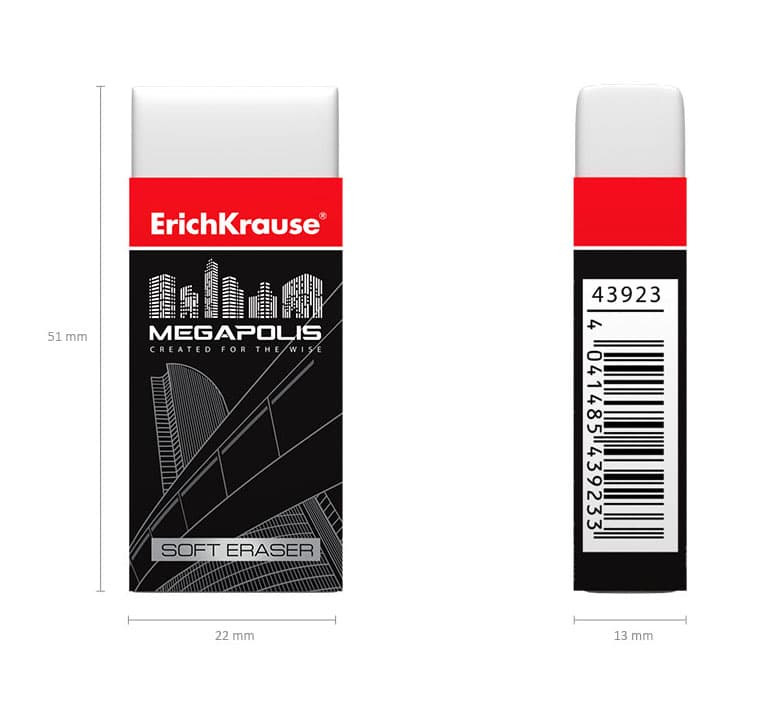 Detail gumovací pryže ErichKrause s motivem Lavender