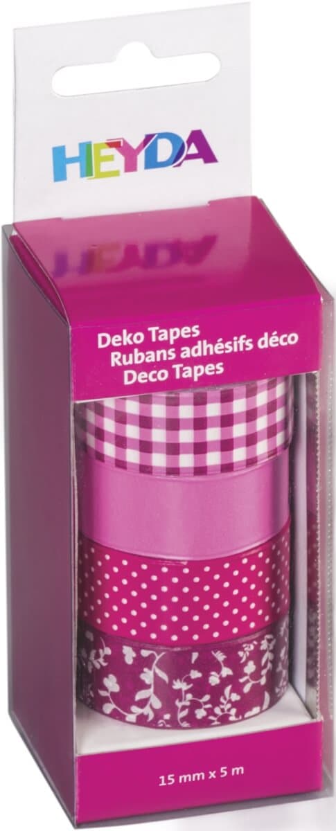 Heyda Deco pásky 15mm sada 4 rolí kreativní tvoření