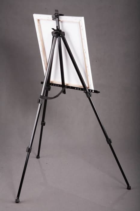 Černý hliníkový malířský stojan 175 cm vysoký