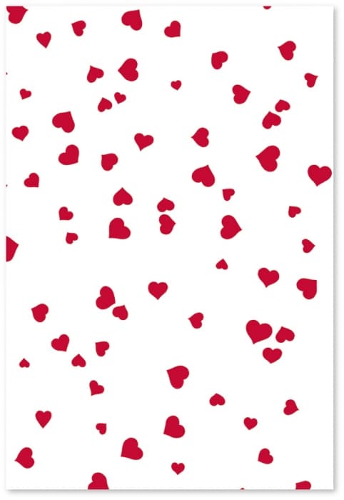 Heyda karton A4 200g bílý s červenými srdíčky