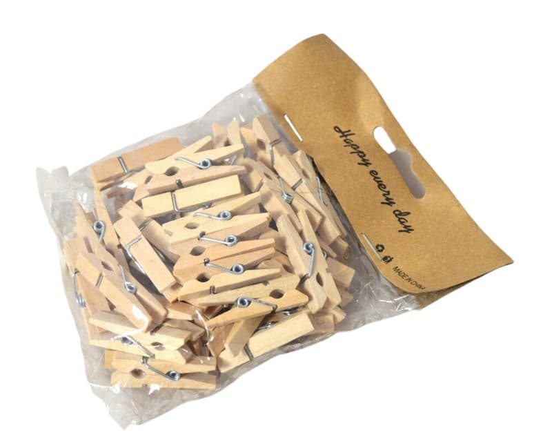 Dřevěné přírodní kolíčky 48 mm sada 24 kusů