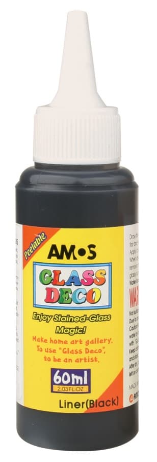 Amos Kontura Glass Deco 60ml černá barva na sklo