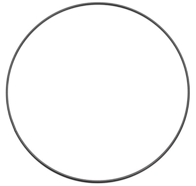 Černý kovový kruh na lapač snů HobbyFun 25 cm