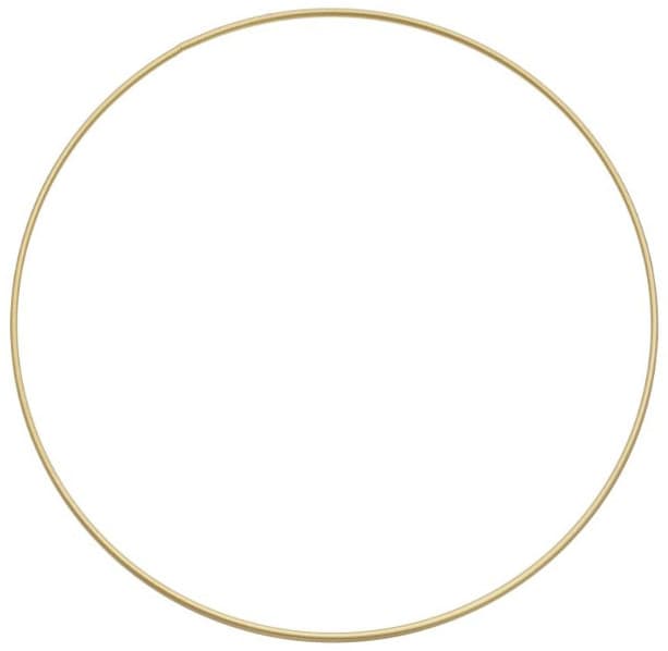 Zlatý kovový kruh na lapač snů 40 cm HobbyFun