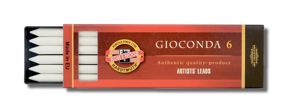 Koh-i-Noor bílá křída umělecké tuhy 5,6 mm 6 ks