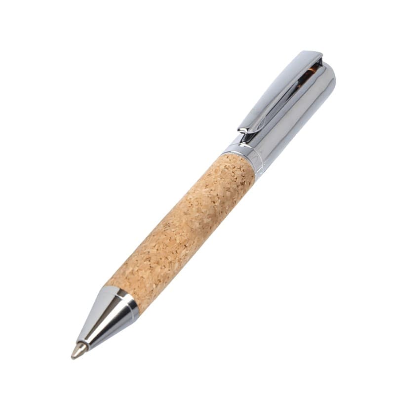 Online 30168 kuličkové pero korek bambusový box čelní pohled