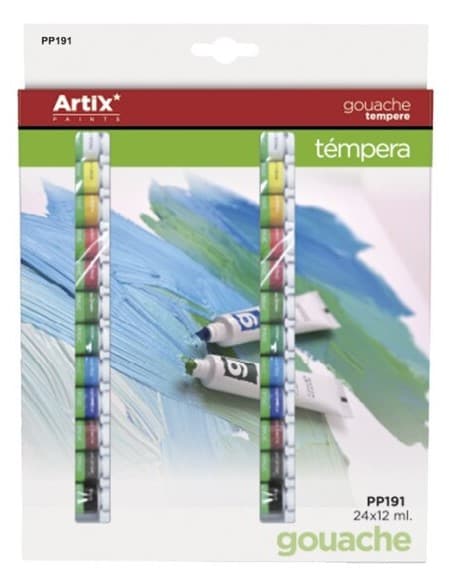 Artix kvašové barvy sada 24 barev 12 ml