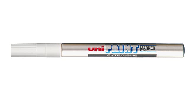 Uni PX-203 stříbrný lakový popisovač 0,5 mm