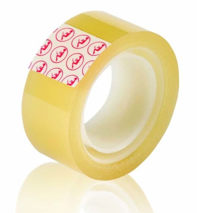 Detail průhledné lepící pásky Kores 19 mm