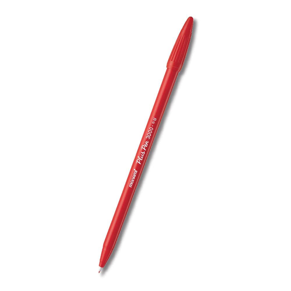 Monami Plus Pen 3000 červený liner 0,4mm pohled zepředu