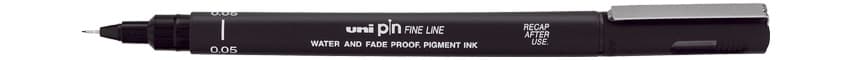 Uni PIN 005 liner 0,05 mm černý voděodolný
