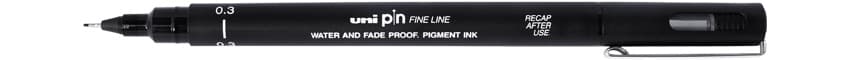 Uni PIN 03 liner 0,3 mm černý voděodolný fineliner