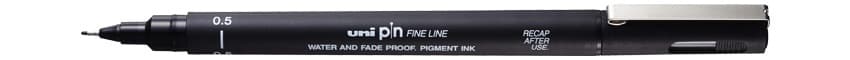 Uni PIN 05 černý liner 0,5 mm voděodolný