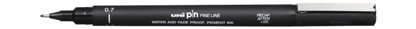 Uni PIN 07 černý liner 0,7 mm voděodolný