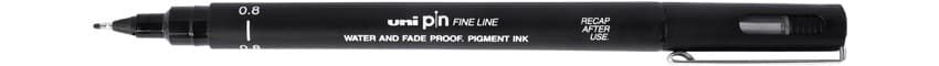 Uni PIN 08 černý liner 0,8 mm voděodolný