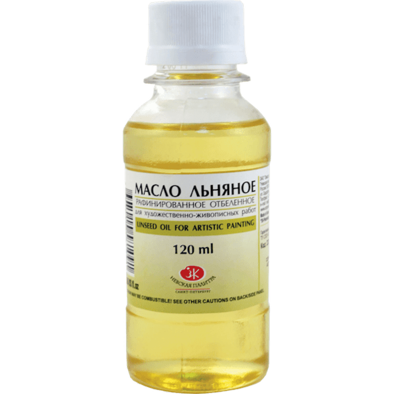 Nevskaya Palitra lněný olej 120 ml pro olejové barvy