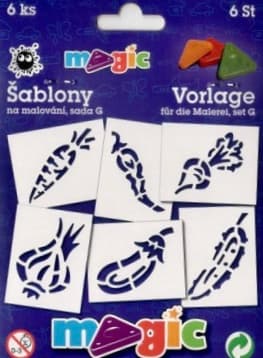 Magic papírové šablony zelenina sada 6 kusů