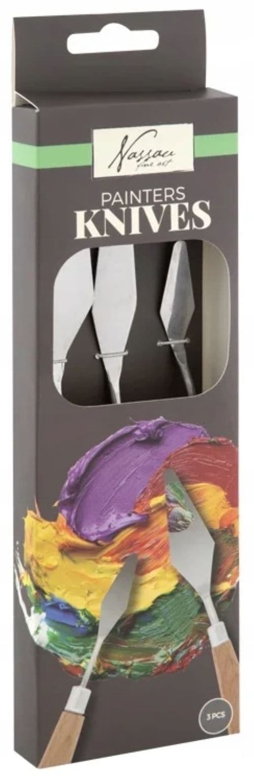 Nassau malířské špachtle Creative Craft Group 3 kusy kov dřevo