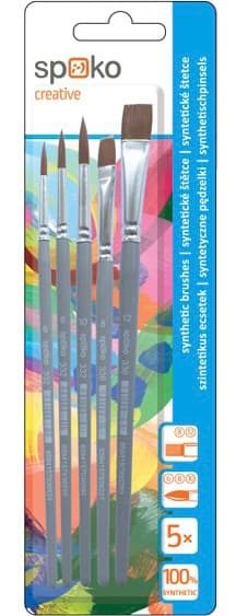 Spoko školní syntetické štětce S033701305 sada 5 kusů