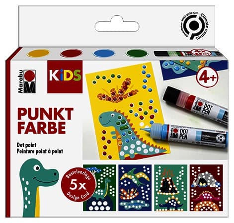 Marabu Kids Dot Pen Set Dino sada 4 per