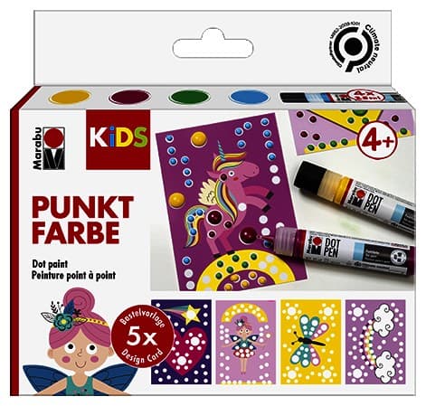 Marabu Kids Dot Pen Set Unicorn sada 4 fixů