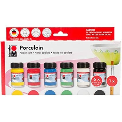 Marabu Porcelain sada barev 6x15ml se štětcem