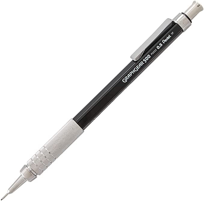 Mikrotužka Pentel GraphGear 0,5 mm černá čelní pohled