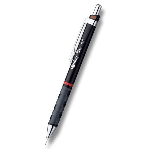 Rotring Tikky černá mikrotužka 0,5 mm čelní pohled