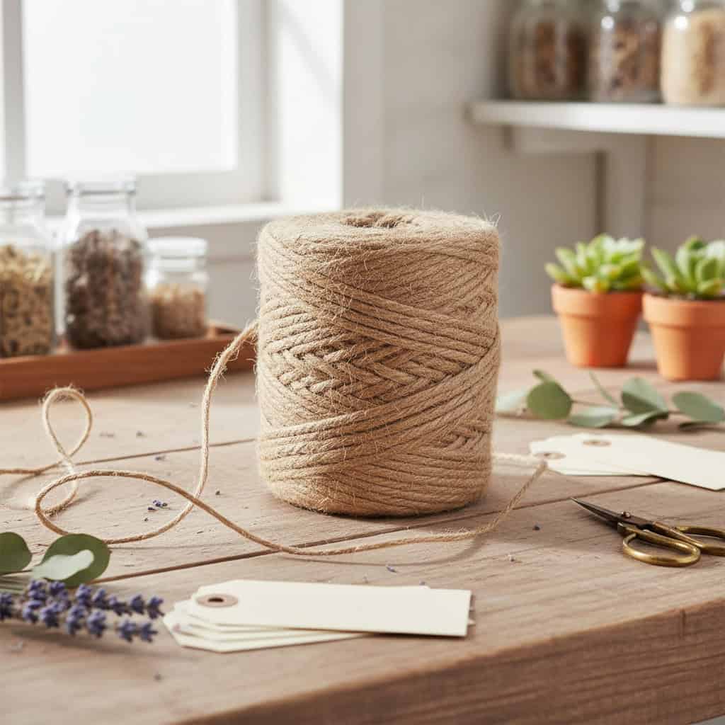 Detail jutového motouzu No name přírodní barva 3mm