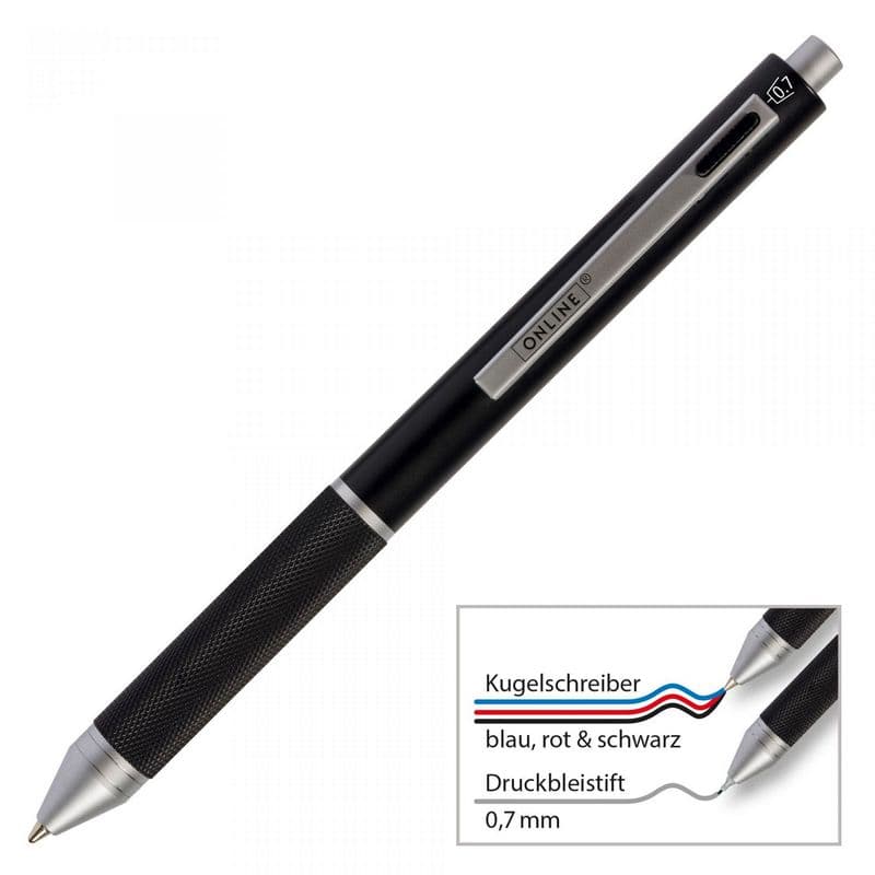 Online 32042/3D multifunkční pero černé čelní pohled