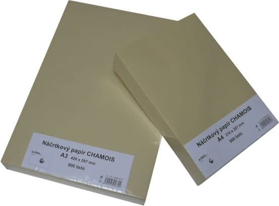 Stepa náčrtkový papír 90g A4 chamois pro skicování